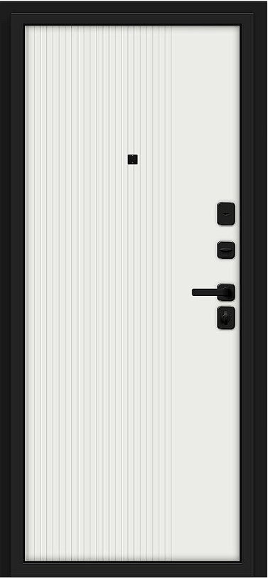 Товар Дверь Браво Optim Z-2 Вертикаль Муар черный-Грецкий Орех/Белый DIS007399