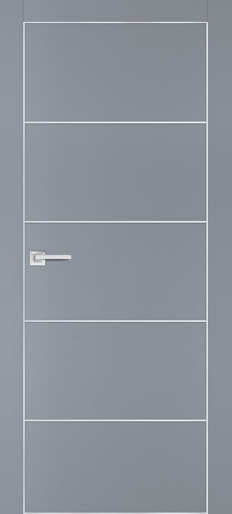 Межкомнатная дверь PX-12  AL кромка с 4-х ст. Серый матовый