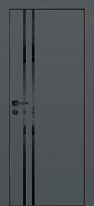 Товар Межкомнатная дверь PX-11  черная кромка с 4-х ст. Графит матовый