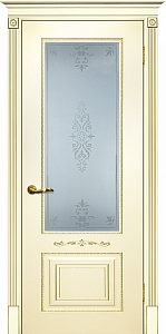 Товар Межкомнатная дверь Смальта 04 Слоновая кость ral 1013патина золото