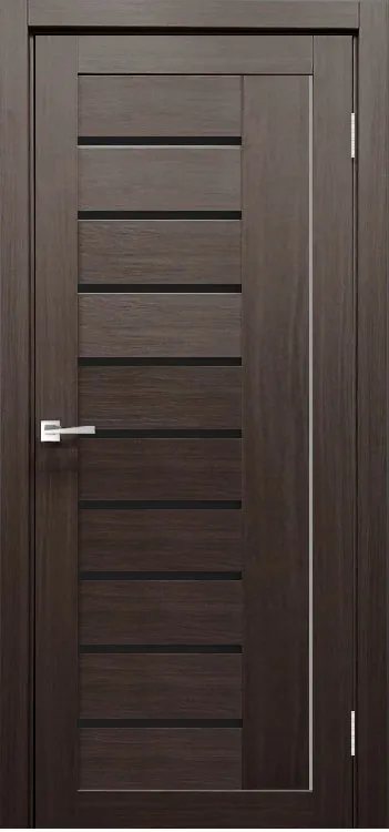 Межкомнатная дверь Легенда Y-4 тон Грей Остекление Лакобель черное