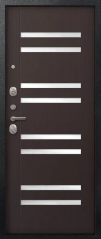 Товар Дверь V-07 Черный муар - Темная лиственница DIS007349