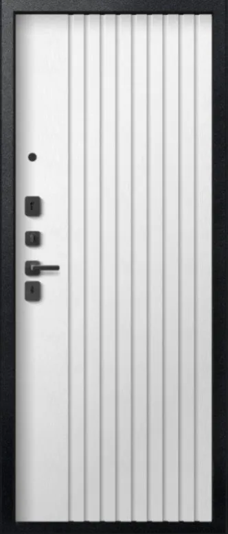 Товар Дверь V-15 Черный муар + Бетон темный - Софт ясень белый DIS007352