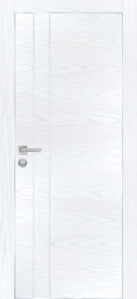 Межкомнатная дверь PX-14  AL кромка с 4-х ст. Дуб скай белый