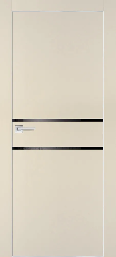 Межкомнатная дверь PX-18 AL кромка с 4-х ст. Бежевый матовый